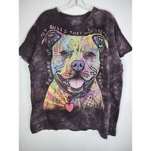 The Mountain Pit Bull Shirt Black Tie Dye Large Rainbow Size 2X 2013 Dean Russo